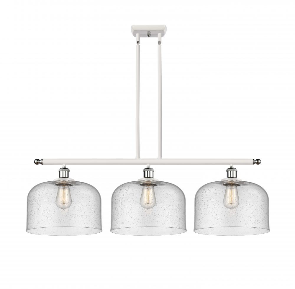 Bell - 3 Light - 36 inch - White Polished Chrome - Stem Hung - Island Light