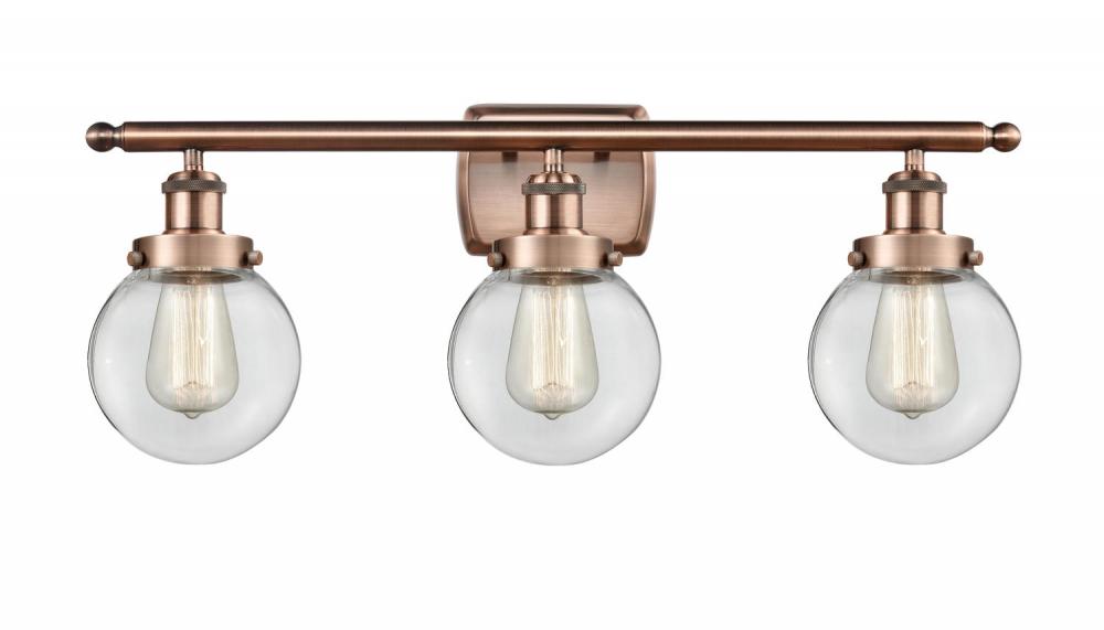 Beacon - 3 Light - 26 inch - Antique Copper - Bath Vanity Light