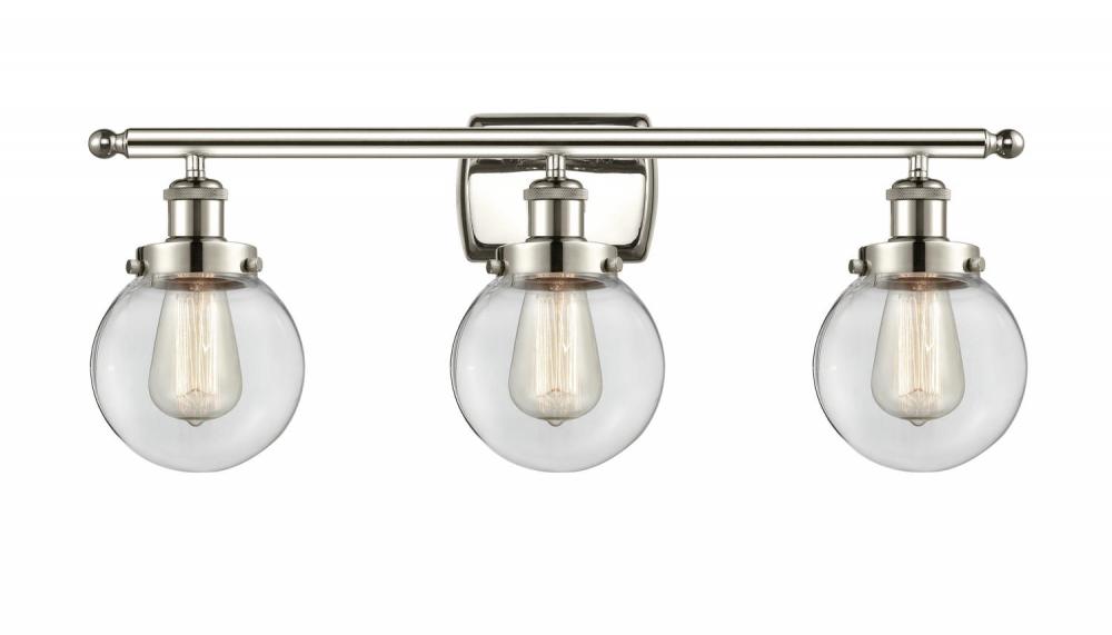 Beacon - 3 Light - 26 inch - Polished Nickel - Bath Vanity Light