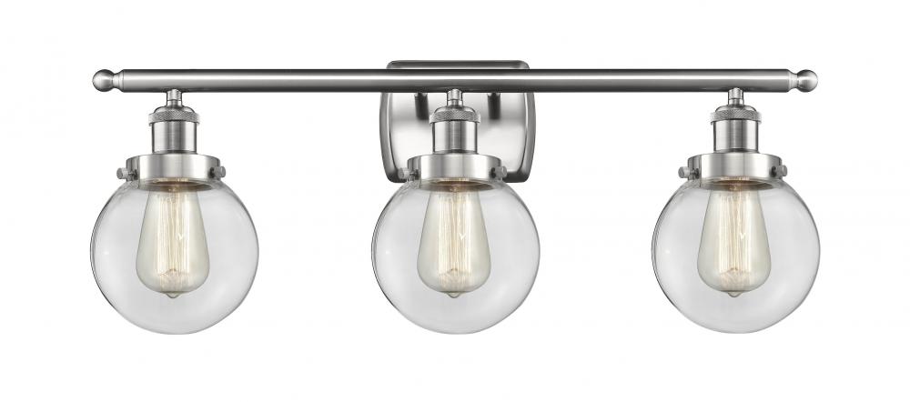 Beacon - 3 Light - 26 inch - Brushed Satin Nickel - Bath Vanity Light