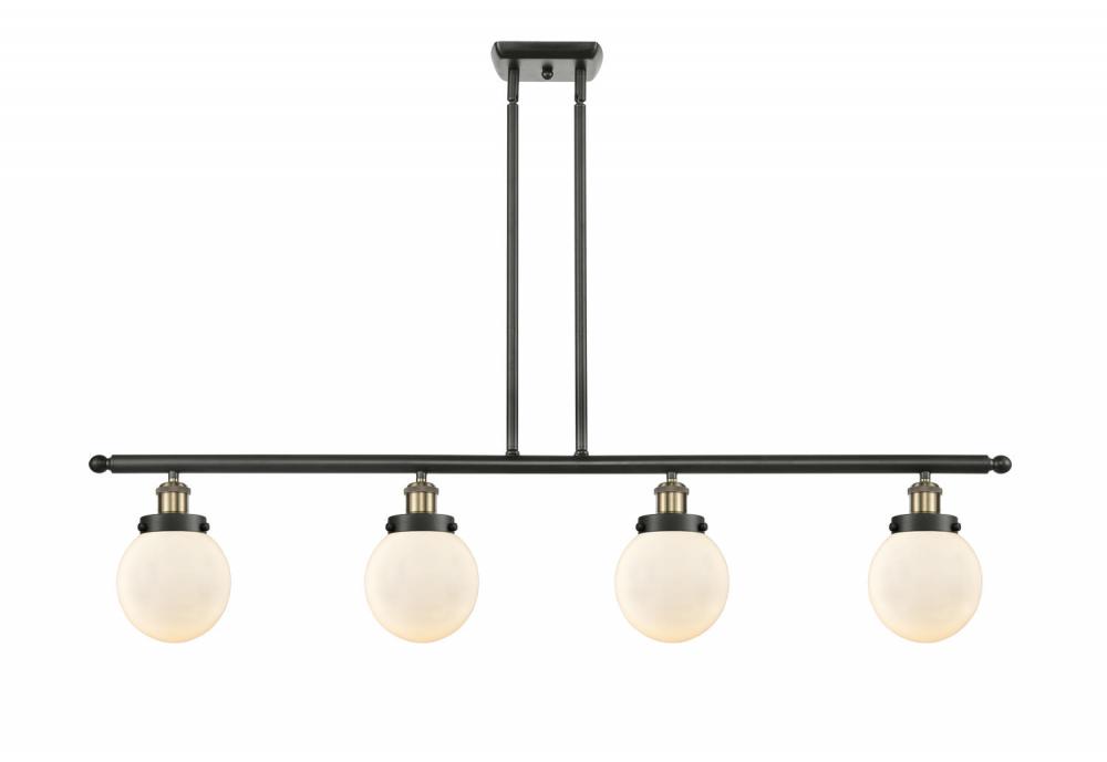 Beacon - 4 Light - 48 inch - Black Antique Brass - Stem Hung - Island Light