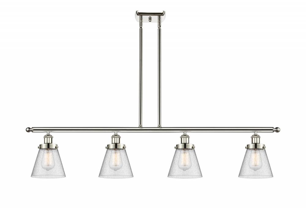 Cone - 4 Light - 48 inch - Polished Nickel - Stem Hung - Island Light