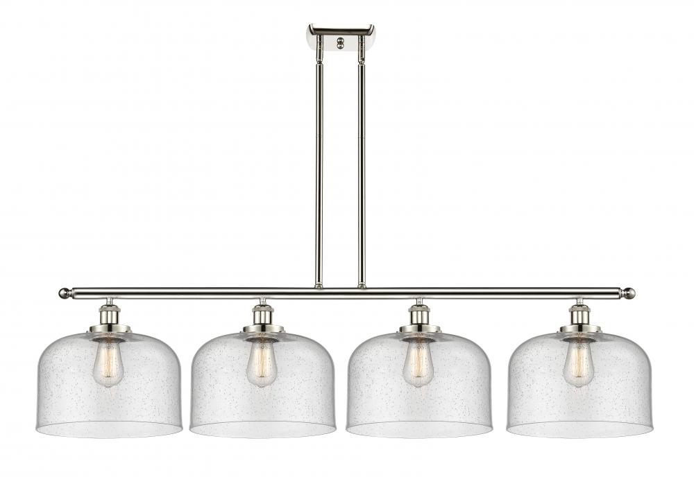 Bell - 4 Light - 48 inch - Polished Nickel - Stem Hung - Island Light