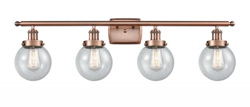 Beacon - 4 Light - 36 inch - Antique Copper - Bath Vanity Light