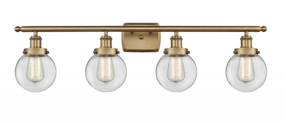 Beacon - 4 Light - 36 inch - Brushed Brass - Bath Vanity Light