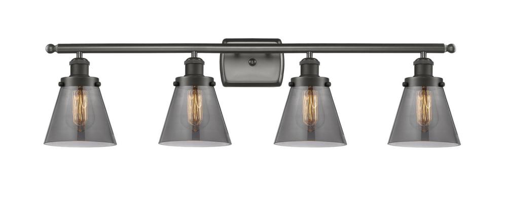 Cone - 4 Light - 36 inch - Oil Rubbed Bronze - Bath Vanity Light