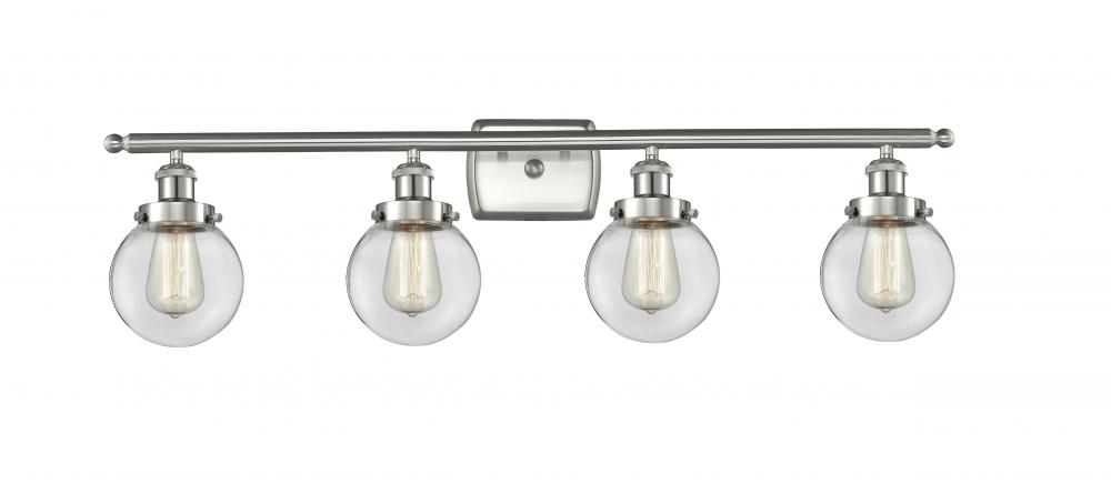 Beacon - 4 Light - 36 inch - Brushed Satin Nickel - Bath Vanity Light