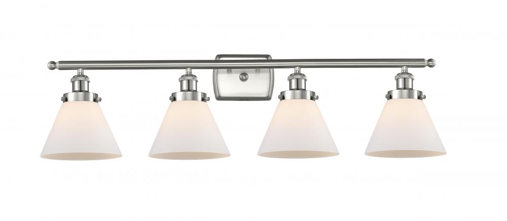 Cone - 4 Light - 38 inch - Brushed Satin Nickel - Bath Vanity Light