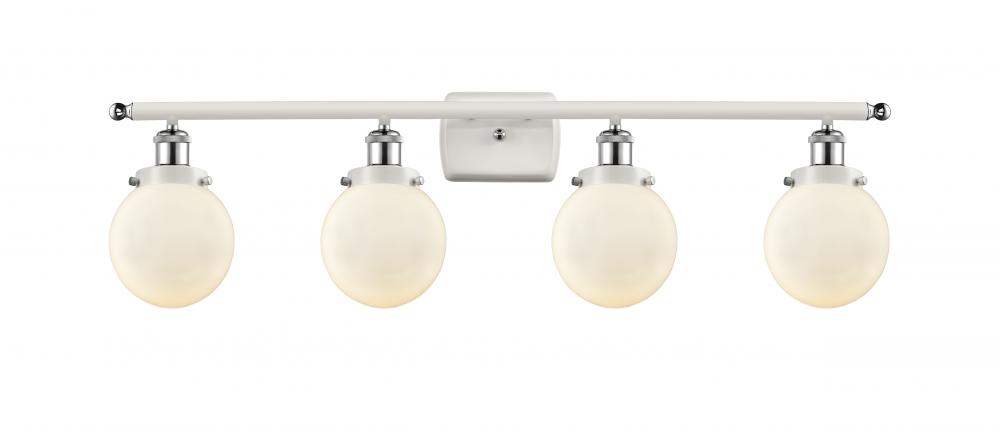 Beacon - 4 Light - 36 inch - White Polished Chrome - Bath Vanity Light