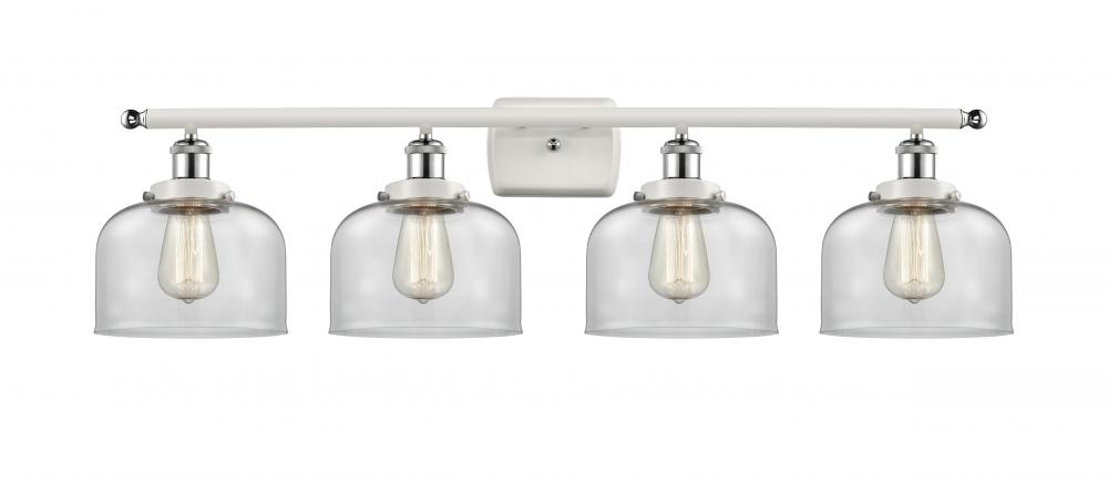 Bell - 4 Light - 38 inch - White Polished Chrome - Bath Vanity Light