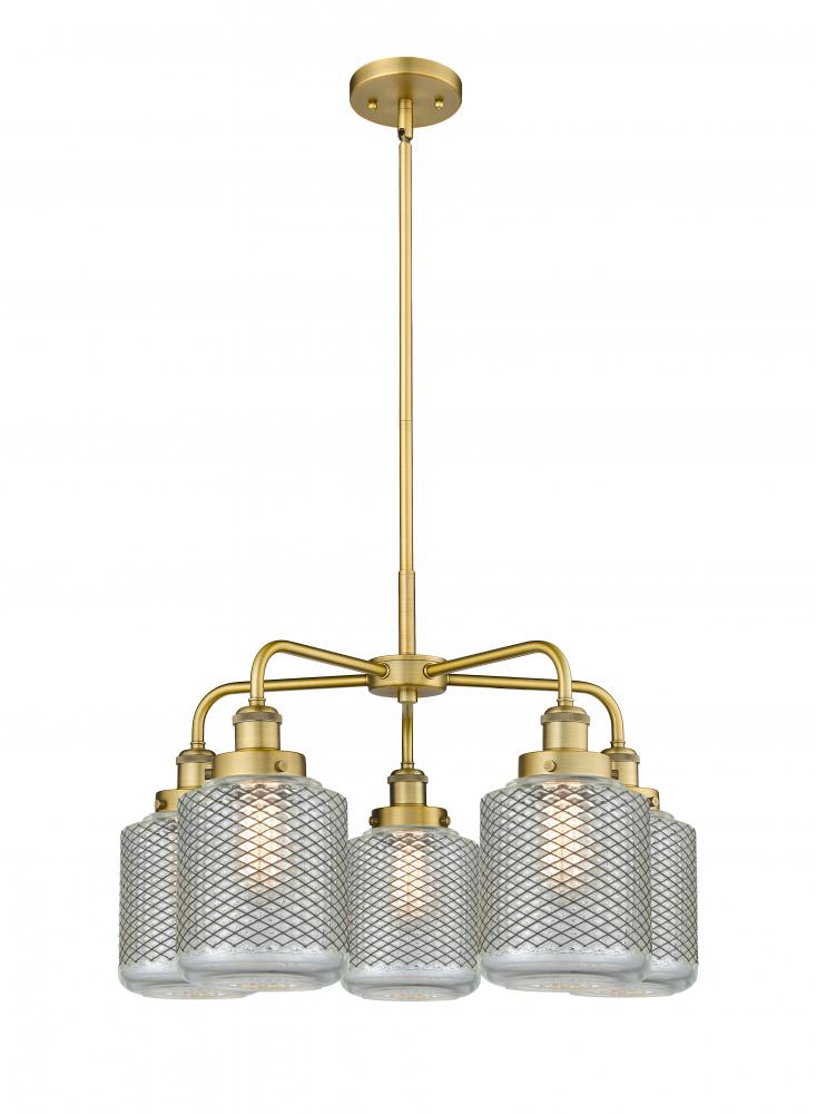 Edison - 5 Light - 25 inch - Brushed Brass - Chandelier