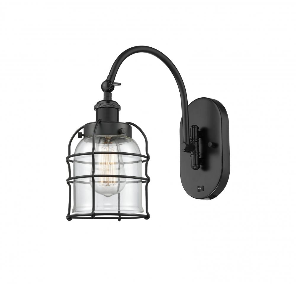 Bell Cage - 1 Light - 6 inch - Matte Black - Sconce