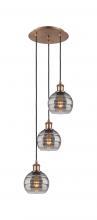 Innovations Lighting 113B-3P-AC-G556-6SM - Rochester - 3 Light - 12 inch - Antique Copper - Cord hung - Multi Pendant