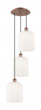 Innovations Lighting 113B-3P-AC-G559-8GWH - Bridal Veil - 3 Light - 12 inch - Antique Copper - Cord Hung - Multi Pendant