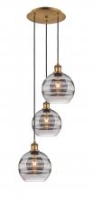 Innovations Lighting 113B-3P-BB-G556-8SM - Rochester - 3 Light - 15 inch - Brushed Brass - Cord hung - Multi Pendant