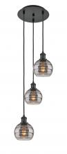 Innovations Lighting 113B-3P-BK-G556-6SM - Rochester - 3 Light - 12 inch - Matte Black - Cord hung - Multi Pendant