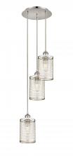 Innovations Lighting 113B-3P-PN-M18-PN - Nestbrook - 3 Light - 11 inch - Polished Nickel - Cord hung - Multi Pendant