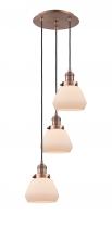 Innovations Lighting 113F-3P-AC-G171 - Fulton - 3 Light - 14 inch - Antique Copper - Cord hung - Multi Pendant