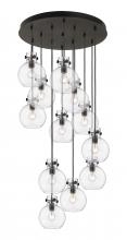 Innovations Lighting 126-410-1PS-BK-G410-8CL - Newton Sphere - 12 Light - 27 inch - Matte Black - Multi Pendant