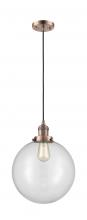 Innovations Lighting 201C-AC-G202-12 - Beacon - 1 Light - 12 inch - Antique Copper - Cord hung - Mini Pendant