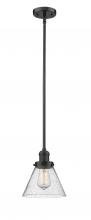  201S-OB-G44 - Cone - 1 Light - 8 inch - Oil Rubbed Bronze - Stem Hung - Mini Pendant