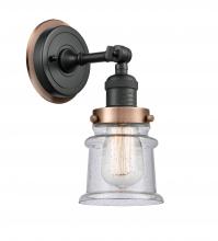 Innovations Lighting 203BK-BPAC-HRAC-G184S - Canton - 1 Light - 5 inch - Matte Black - Sconce