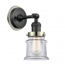 Innovations Lighting 203BK-BPPN-HRPN-G182S - Canton - 1 Light - 5 inch - Matte Black - Sconce