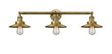 Innovations Lighting 205-BB-M4 - Railroad - 3 Light - 32 inch - Brushed Brass - Bath Vanity Light