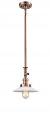 Innovations Lighting 206-AC-G1 - Halophane - 1 Light - 9 inch - Antique Copper - Stem Hung - Mini Pendant