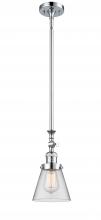  206-PC-G62-LED - Cone - 1 Light - 6 inch - Polished Chrome - Stem Hung - Mini Pendant