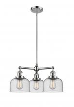 Innovations Lighting 207-PC-G74 - Bell - 3 Light - 22 inch - Polished Chrome - Stem Hung - Chandelier