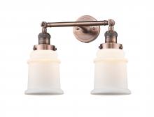 Innovations Lighting 208-AC-G181 - Canton - 2 Light - 17 inch - Antique Copper - Bath Vanity Light