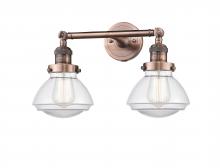 Innovations Lighting 208-AC-G322 - Olean - 2 Light - 17 inch - Antique Copper - Bath Vanity Light