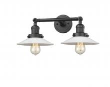 Innovations Lighting 208-OB-G1 - Halophane - 2 Light - 18 inch - Oil Rubbed Bronze - Bath Vanity Light