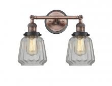 Innovations Lighting 208BP-ACBK-G142 - Chatham - 2 Light - 16 inch - Antique Copper - Bath Vanity Light