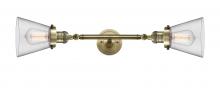 Innovations Lighting 208L-AB-G62 - Cone - 2 Light - 6 inch - Antique Brass - Bath Vanity Light