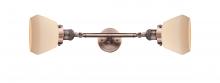 Innovations Lighting 208L-AC-G171 - Fulton - 2 Light - 7 inch - Antique Copper - Bath Vanity Light