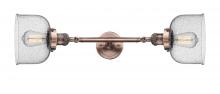 Innovations Lighting 208L-AC-G74 - Bell - 2 Light - 8 inch - Antique Copper - Bath Vanity Light