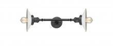 Innovations Lighting 208L-OB-G1 - Halophane - 2 Light - 9 inch - Oil Rubbed Bronze - Bath Vanity Light