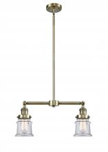 Innovations Lighting 209-AB-G182S - Canton - 2 Light - 21 inch - Antique Brass - Stem Hung - Island Light