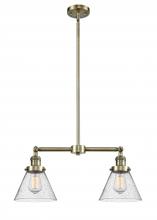 Innovations Lighting 209-AB-G44 - Cone - 2 Light - 21 inch - Antique Brass - Stem Hung - Island Light