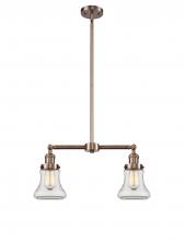 Innovations Lighting 209-AC-G192 - Bellmont - 2 Light - 21 inch - Antique Copper - Stem Hung - Island Light