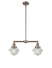 Innovations Lighting 209-AC-G532 - Oxford - 2 Light - 24 inch - Antique Copper - Stem Hung - Island Light