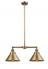 Innovations Lighting 209-BB-M10-BB - Briarcliff - 2 Light - 21 inch - Brushed Brass - Stem Hung - Island Light