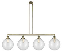 Innovations Lighting 214-AB-G202-12 - Beacon - 4 Light - 56 inch - Antique Brass - Stem Hung - Island Light