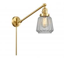 Innovations Lighting 237-SG-G142 - Chatham - 1 Light - 8 inch - Satin Gold - Swing Arm