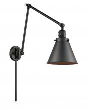 Innovations Lighting 238-BK-M13-BK - Appalachian - 1 Light - 8 inch - Matte Black - Swing Arm