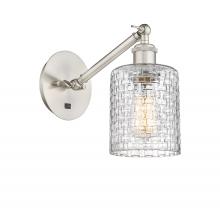 Innovations Lighting 317-1W-SN-G112C-5CL - Cobbleskill - 1 Light - 5 inch - Brushed Satin Nickel - Sconce