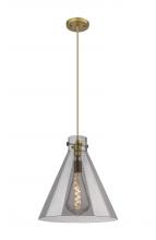 Innovations Lighting 410-1PL-BB-G411-16SM - Newton Cone - 1 Light - 16 inch - Brushed Brass - Cord hung - Pendant