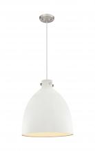 Innovations Lighting 410-1PL-SN-M412-18W - Newton Sphere - 1 Light - 18 inch - Satin Nickel - Cord hung - Pendant